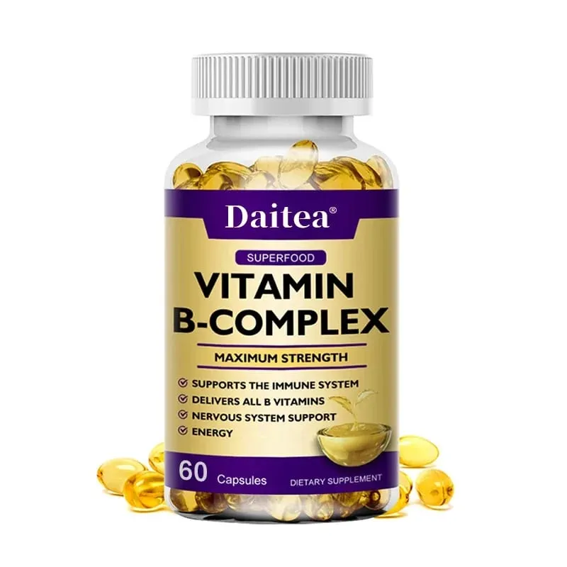 Vitamin B-Complex Capsules - Energy Immune & Nervous System Support Relieve Stress Improve Digestion — image 8