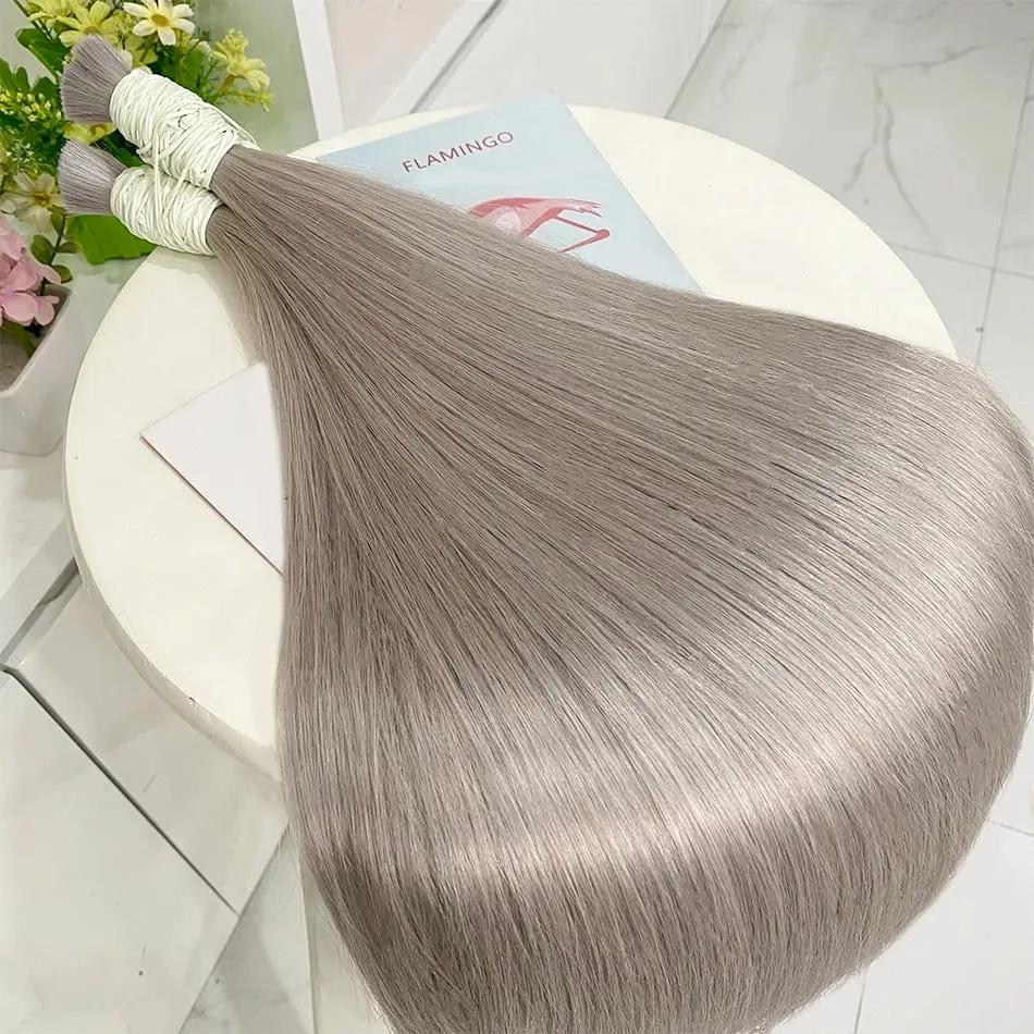 Virgin Real100% Human Hair Bulk Extension Black 613 Blonde Hair Bulk 12a Weaving For Braiding Unprocessed No Weft Straight Hair