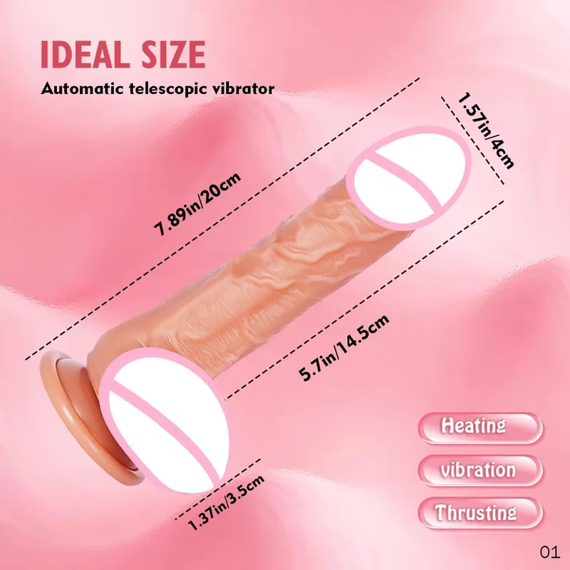 22cm Vibrating Dildo Men Women Adult Sex Toys 10 Vibration Modes Realistic Huge Dildo Vibrator Powerful Suction Cups For Adults — image 12