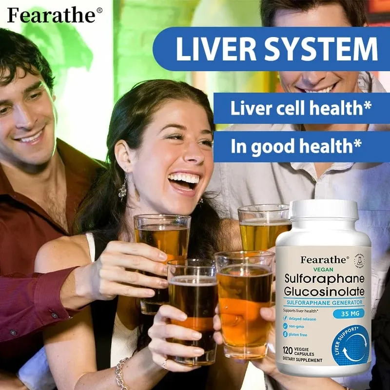 Sulforaphane Glucosinolate Capsules - Broccoli Seed Extract with Myrosinase Liver Detox & Cellular Health Support 120 Counts — image 1