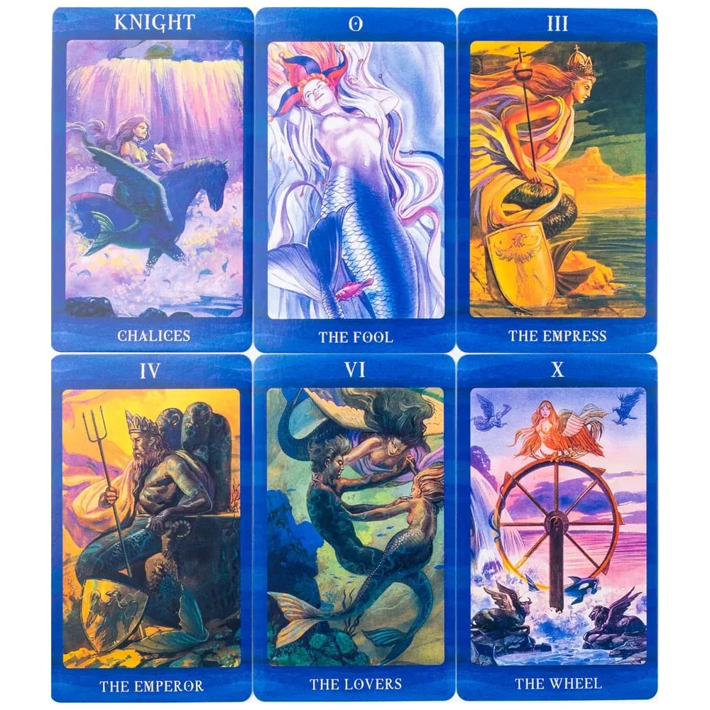 Tarot of Mermaids 78-Card Deck for Board Games - Beautiful Sensual Creatures Ambiguous Charm Compact Size 10.3x6cm — image 5