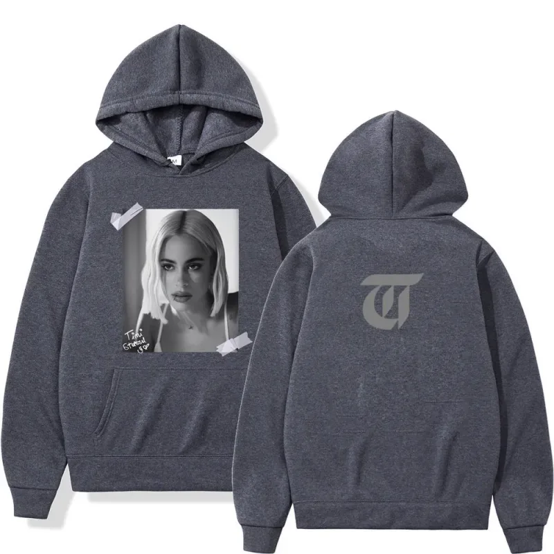 Singer Tini Stoessel Album Vintage Graphic Hoodie Men Women Aesthetic Trend Sportswear Long-sleeved Harajuku Casual Hoodies Tops — image 4