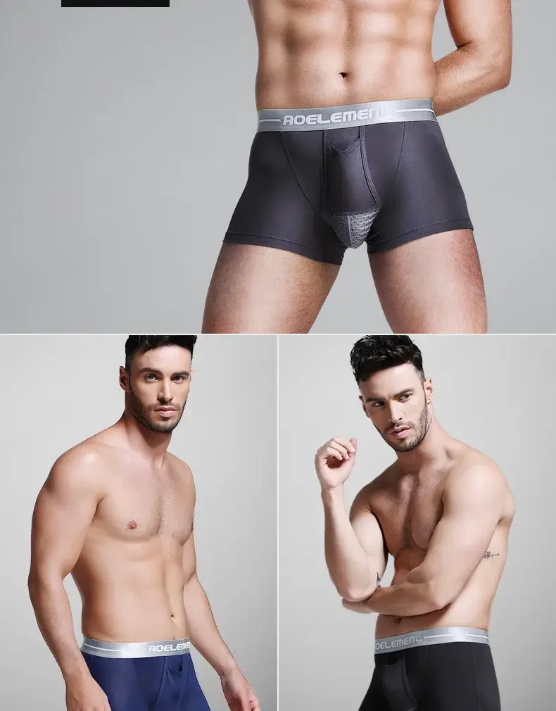L-5XL ผู้ชายขนาดใหญ่ Varicocele ชุดชั้นใน Scrotal Testicle สนับสนุน Dual กระเป๋านักมวย Spermatic สายไฟ Bullet แยก Underpant — image 3