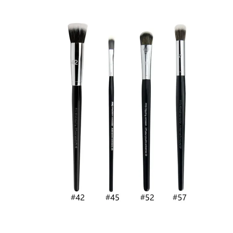 4pcs/set Pro Allover Eye Shadow Makeup Brushes Lip Brow Precision Concealer Blending Domed Crease Smudge Highlight Make Up Brush
