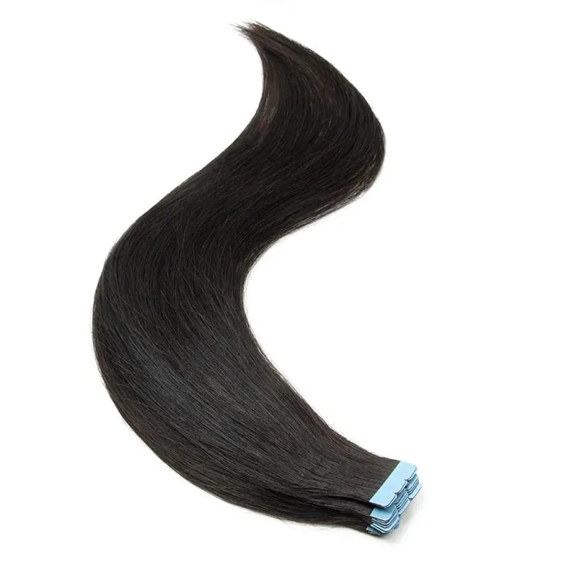 Mini Tape In Hair Extensions Human Hair PU Skin Weft Machine-Remy Straight Tape in Extensions 10pcs For Side Hair Tape ins