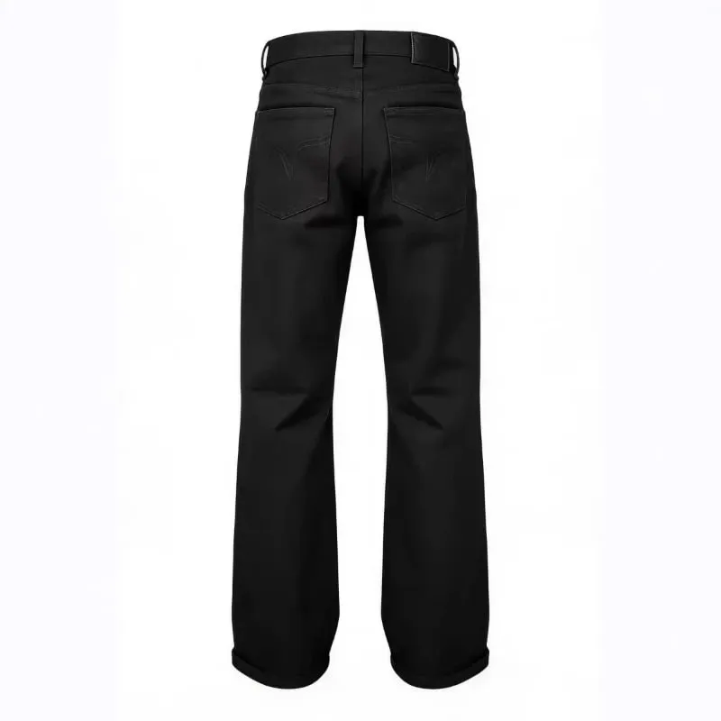 Mens Jeans Harajuku American Retro Black Flared Denim Pants Loose Straight Wide Leg Streetwear Summer Casual Vintage Unisex New — image 2