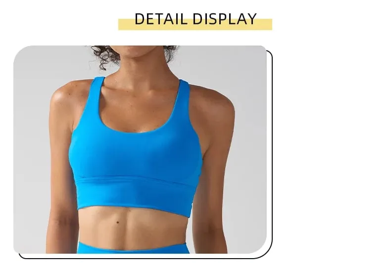 Solid Color Women Women Fitness Yoga Bras Race Back Sports Bras Nylon Top Women Bra Sexy Breathable Underwear For Women Gym — image 10