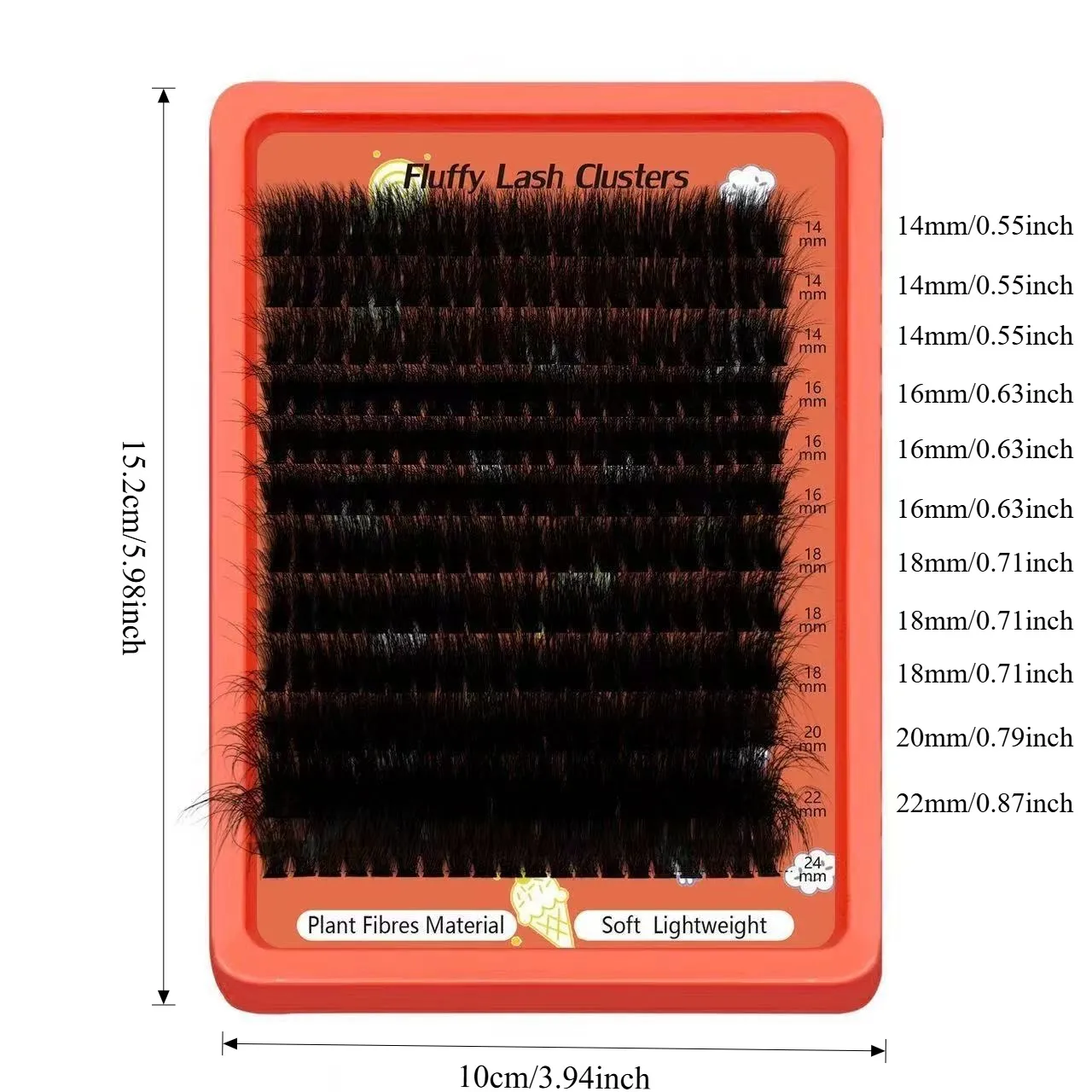 Cluster Lashes D Curl Mixed Length Dramatic Volume DIY Eyelash Extensions Soft Reusable Fake Lashes For Beginners Eye Makeup — image 4