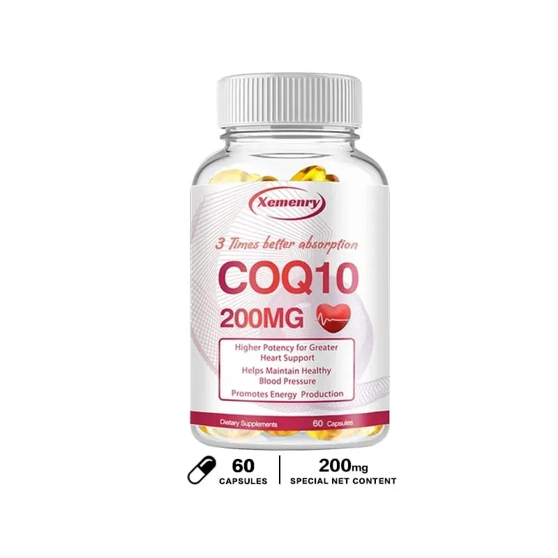 Coenzyme Q10 Capsules 200mg -Provide Energy Support Heart and Cardiovascular Health Promote Metabolism Anti-oxidation — image 10