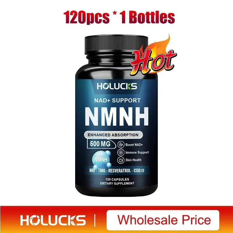Premium 5-in-1 NMNH Supplement with Nicotinamide Riboside TMG Resveratrol C0Q10 Support Immunity Longevity & Vitality
