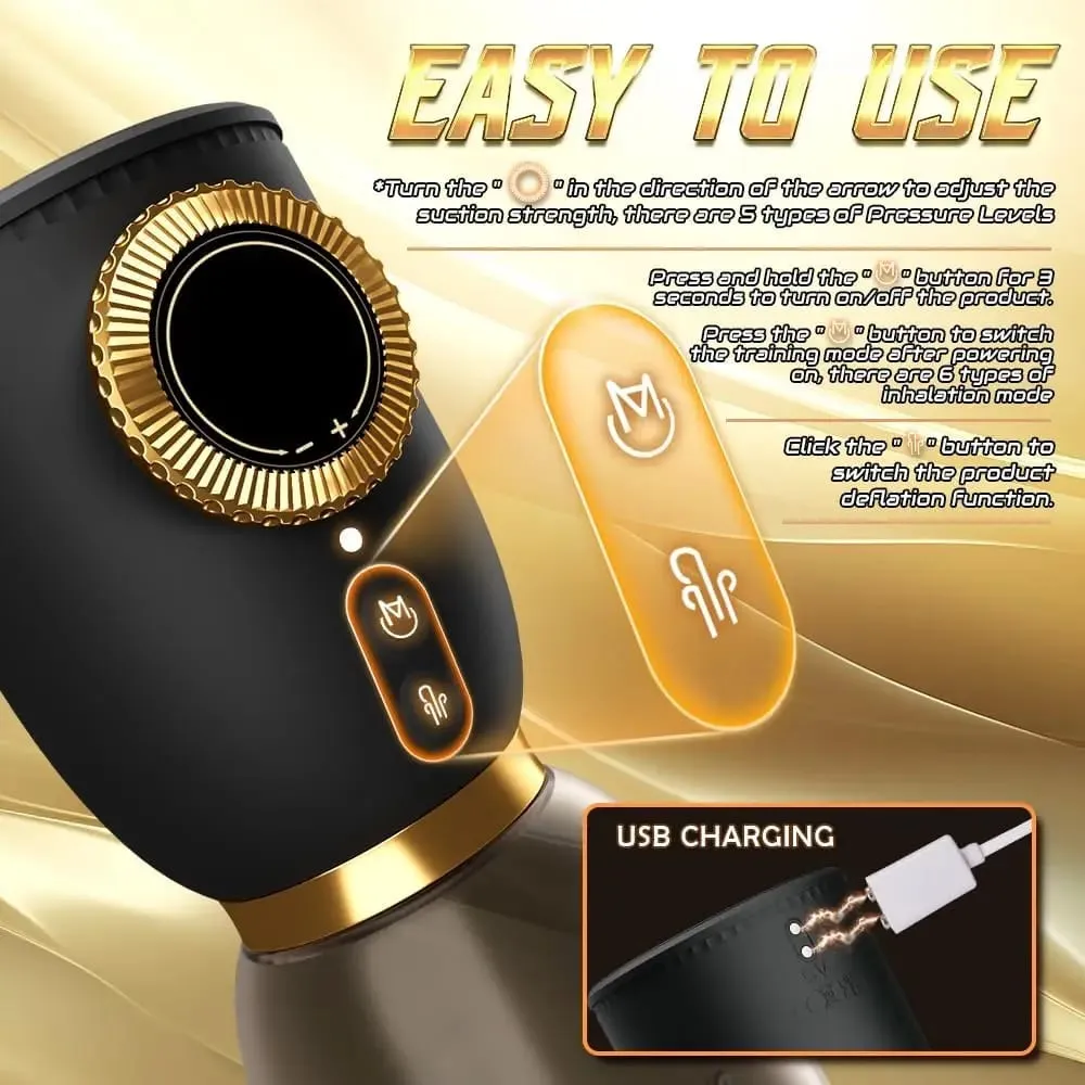 Electric Penis Pump Male Sex Toy for Men Penis Enlarge Vacuum Pump Male Penis Extender Male Masturbator Air Pressure Sex Toy — image 6