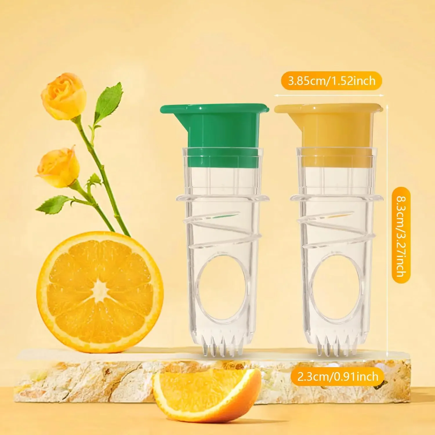 1/2pcs Lemon Mini Squeezer Portable Lemon Juicer With Lid Squeeze Lime for Cocktails Easy Juice Extractor Freshness Preserving