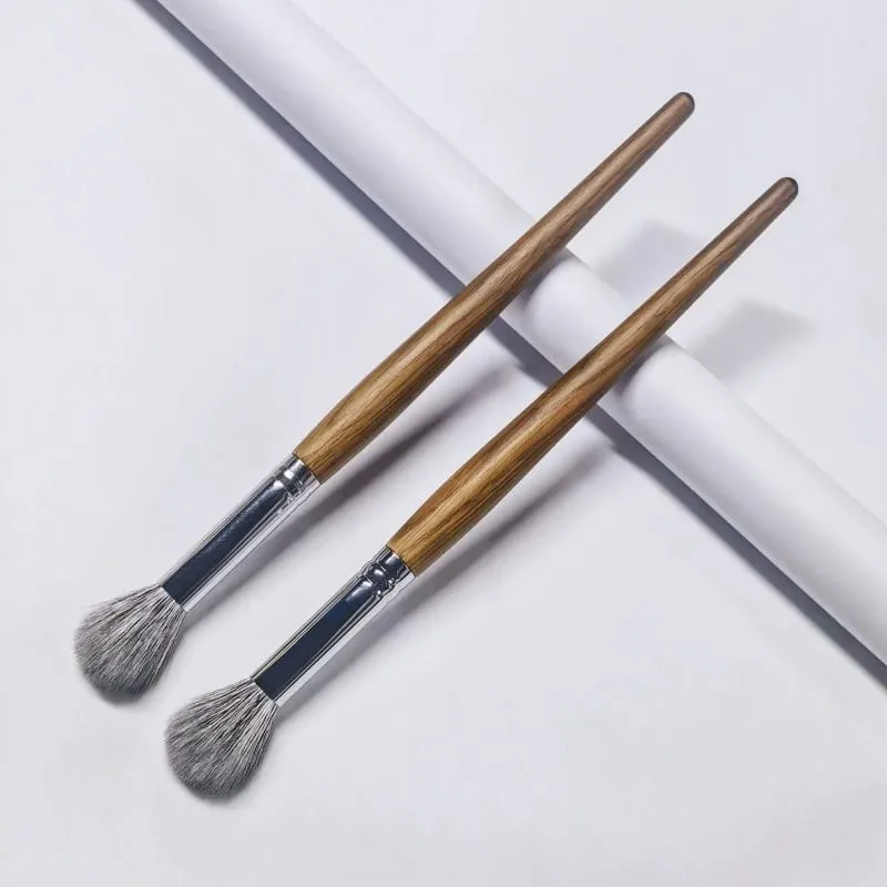 Kit de pinceaux de maquillage pour le visage, petit pinceau de Contour, bronzant, Blush, doux et moelleux, poils de chèvre naturels — image 4
