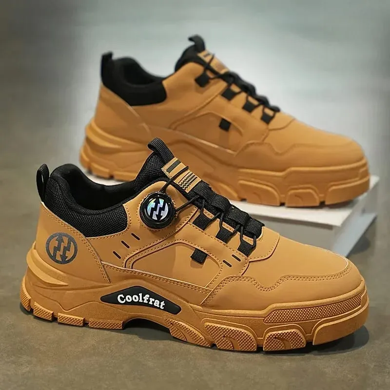 New Men's Shoes Low-top Rotating Buckle Sports Casual Trendy Outdoor Waterproof Work Shoes EVA Sole Rubber Zapatillas Hombre — image 1