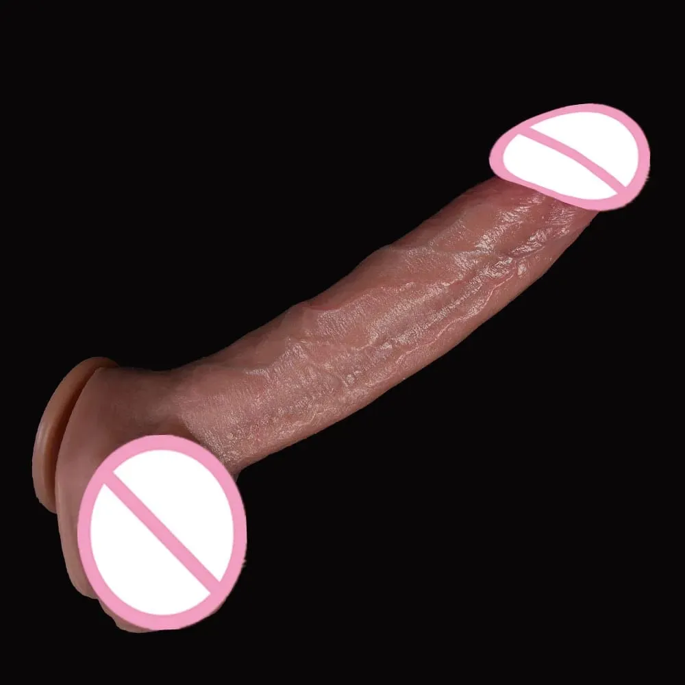 Blozend Eikel Rechtop Dildo Zachte Huid Grote Penis Goedkope Vrouwelijke Masturbator Volwassen Strapon Zuignap Anale Speeltjes voor Vrouwen massager — image 4