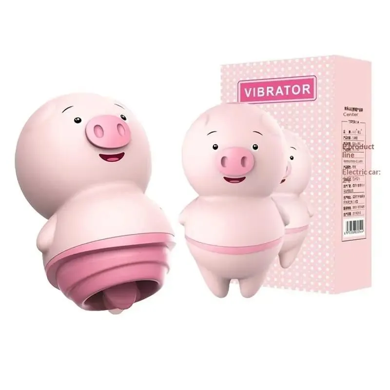 For Women 6 Modes Cute Sexy Pig Sex Toys Clit Stimulator G-Spot Nipple Female Masturbator Couples Toys Tongue Licking Vibrator