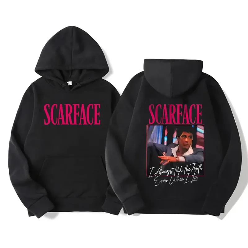 Classic Scarface Movie Hoodies Men Women Retro Gothic Pullovers Sweatshirts The World Is Your Tony Montana Streetwear — image 2