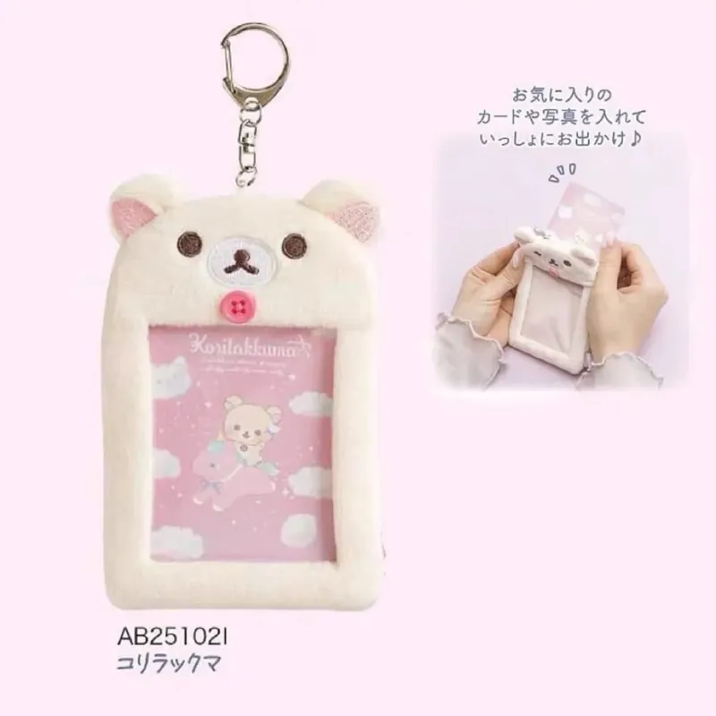 Rilakkuma peluches porte-carte d'identité porte-clés nouveau Anime Relax ours couverture de passeport porte-clés bus scolaire cartes bancaires sacs pendentifs cadeau