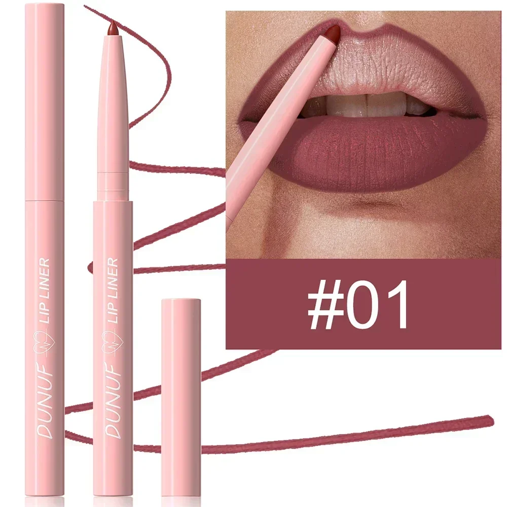 1 Stück, verjüngte Spitze, Lipliner-Stift, matt, aufpolsternder Lippenfleck, langlebig, wasserdicht, feiner Lippenstift, schlanke Lippen, Umriss, Kontur, Make-up, Rosa — image 6