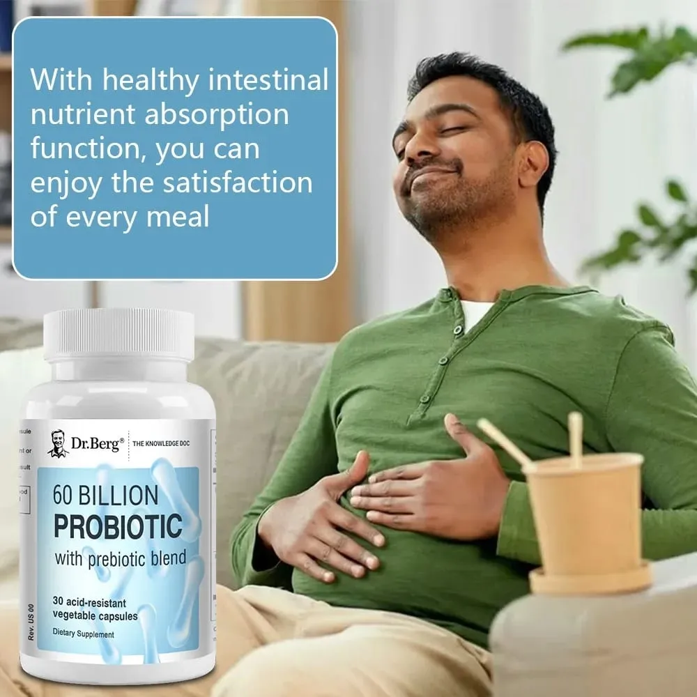 60 Billion Probiotic with Prebiotic Blend 30 Veggie Caps Gut and Digestive Health — image 5
