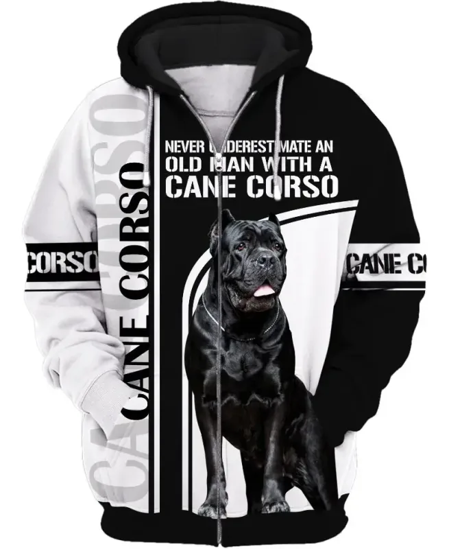 New Cane Corso Dog 3D Print Zipper Hoodies Streetwear Men Women Casual Hooded Sweatshirts Oversized Tracksuit Coat Man Clothing — image 8