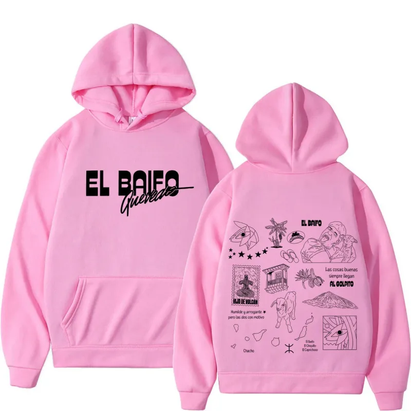 EL BAIFO Album 2026 Tour Graphics Hoodies Men Women Hip-hop Pullover Autumn Winter Loose Casual High Quality Sweatshirts