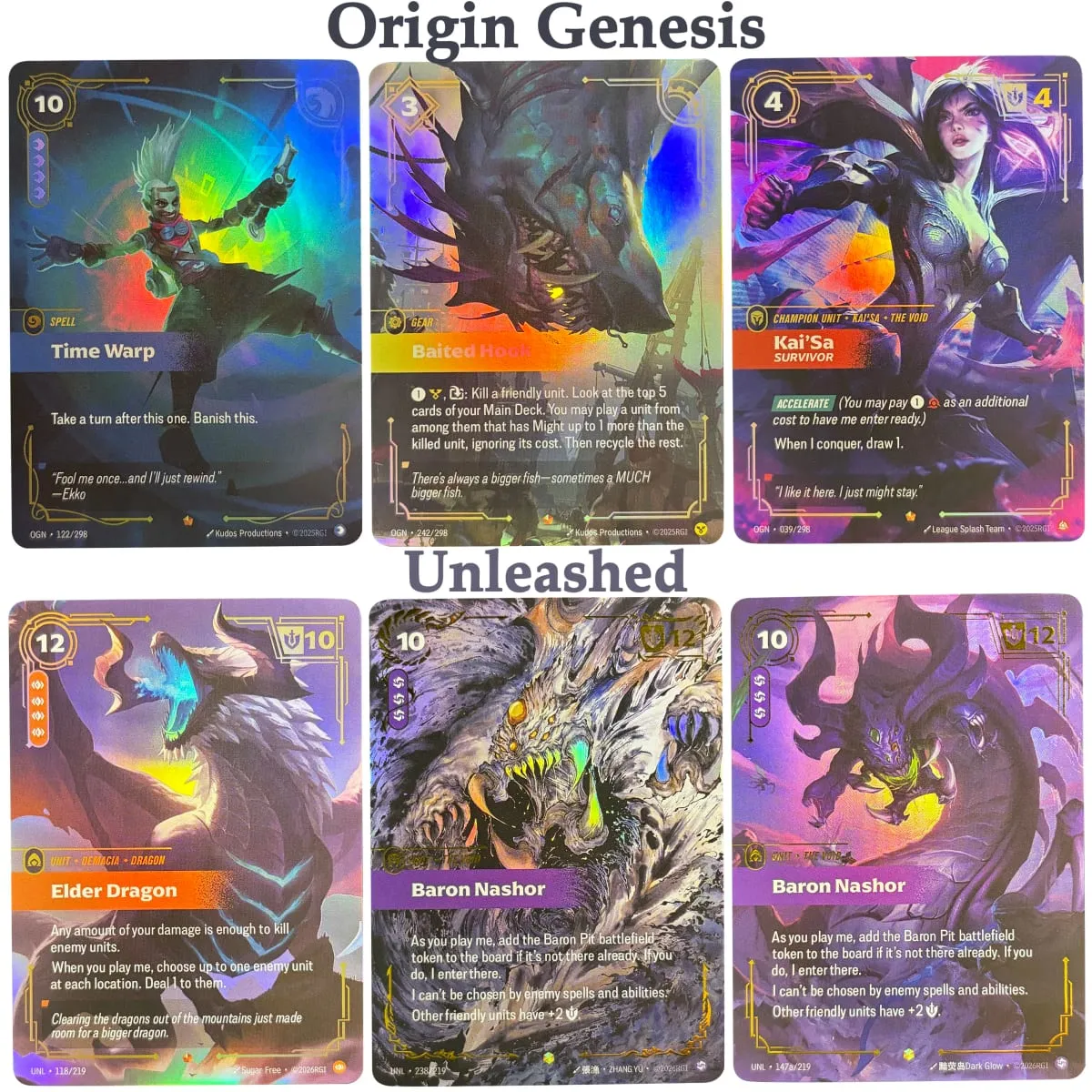 Runes Riftbound OGN Origin Genesis UNL Unleashed KaiSa Elder Dragon Collectible Alt Art Showcase Exclusive Holo Foil Proxy Card — image 1