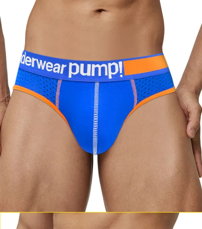 Men's Low Waist Slimming Mesh Briefs U Convex Pouch Elastic Waistband Breathable Colorful Jockstrap Underwear