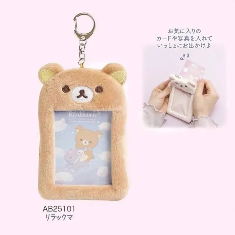 Rilakkuma peluches porte-carte d'identité porte-clés nouveau Anime Relax ours couverture de passeport porte-clés bus scolaire cartes bancaires sacs pendentifs cadeau