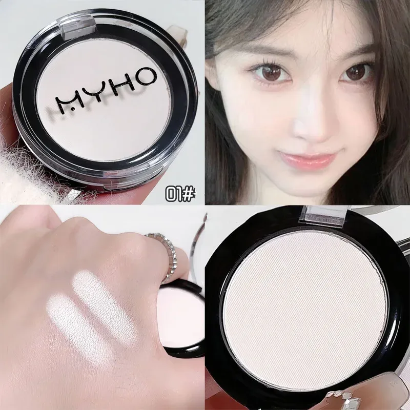 Mini Matte Smoky Blue Red Monochrome Eyeshadow Palette Natural White Light Highlighter For Delicate Eye Contouring Brightens — image 9
