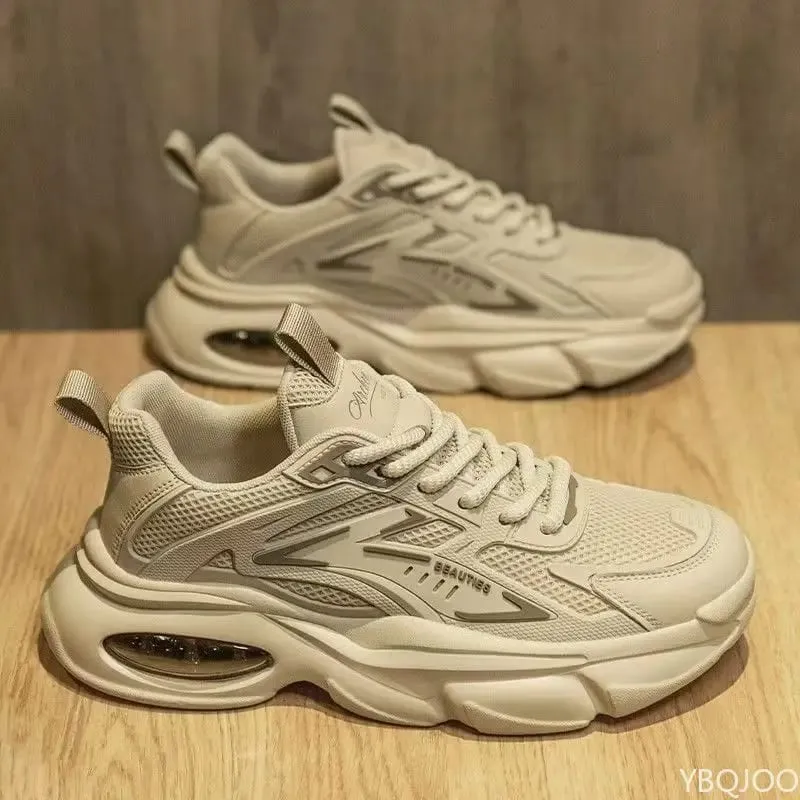 Fashionable versatile spring autumn new explosive thick soled men's shoes casual comfortable height increasing sports shoes — image 1