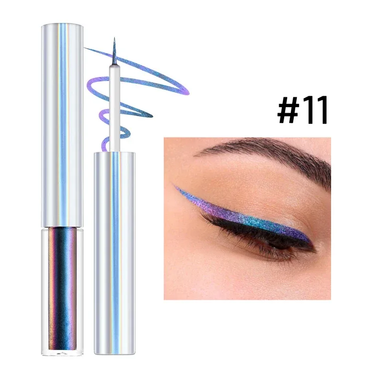 19 Colors Holographic Chameleon Liquid Eyeliner Metallic Glitter Color-Shifting Eye Liner Long Lasting Waterproof Eyes Makeup — image 17