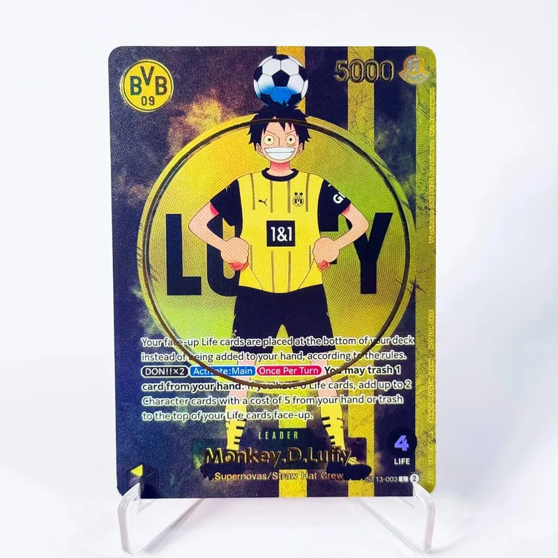 One Piece US College Basketball Luffy Promo Card Straw Hat Crew Anime Collectibles Replica High Quality Cards Foil Texture Card — image 5