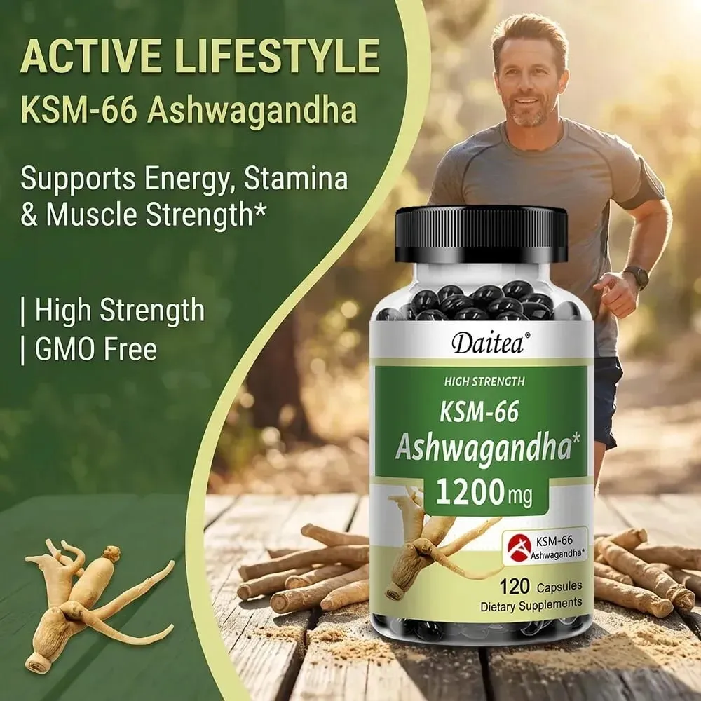 Organic KSM-66 Ashwagandha Root Extract Stress Relief Mood Support & Natural Immune Boost Sleep Health — image 4