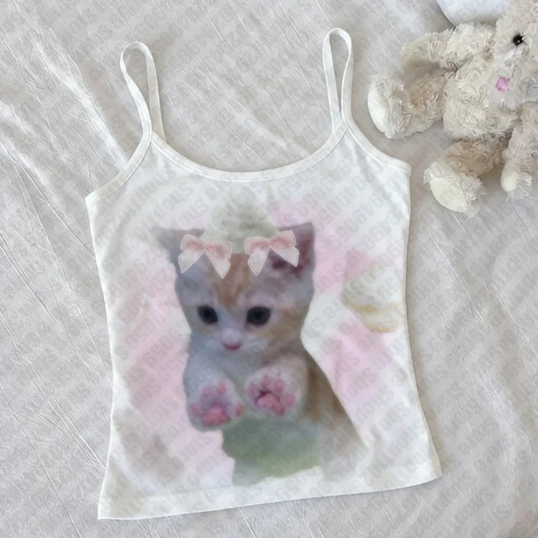 Women Tops Sexys Sexy Top Y2k Crop Top Woman Tanks & Camis Shoujo Girl Style Grunge Clothes Y2k 90s Vintage Clothes Harajuku Emo