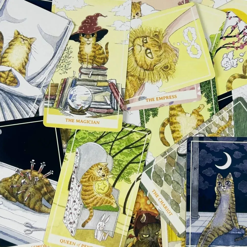 Sunny Orange Cat Tarot Cards A 78PCS Deck Best Gift-giving For Cat Lover Great For Beginners Meditation & Party Games — image 5