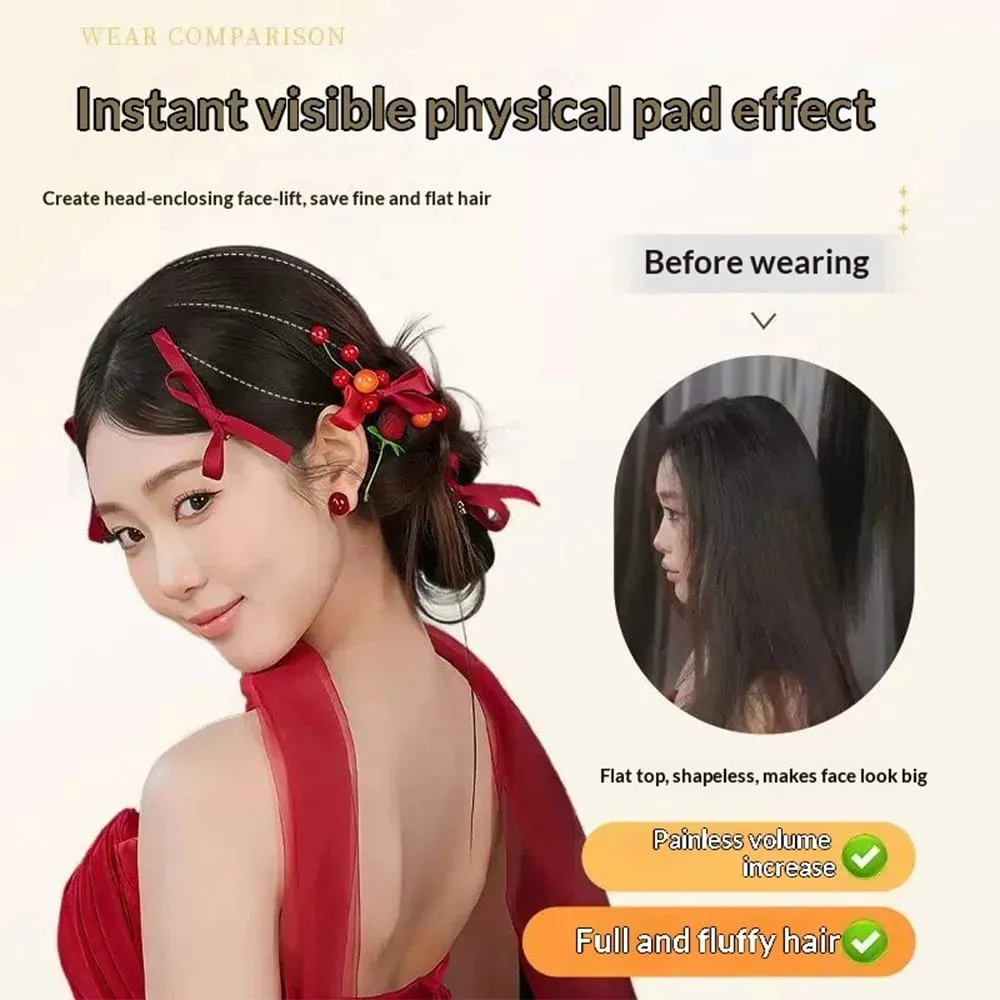 Synthetic Western Style Hair Topper Women Volume Boost Fluffy Invisible Hair Piece Bridal Wedding Hair Extension — image 6