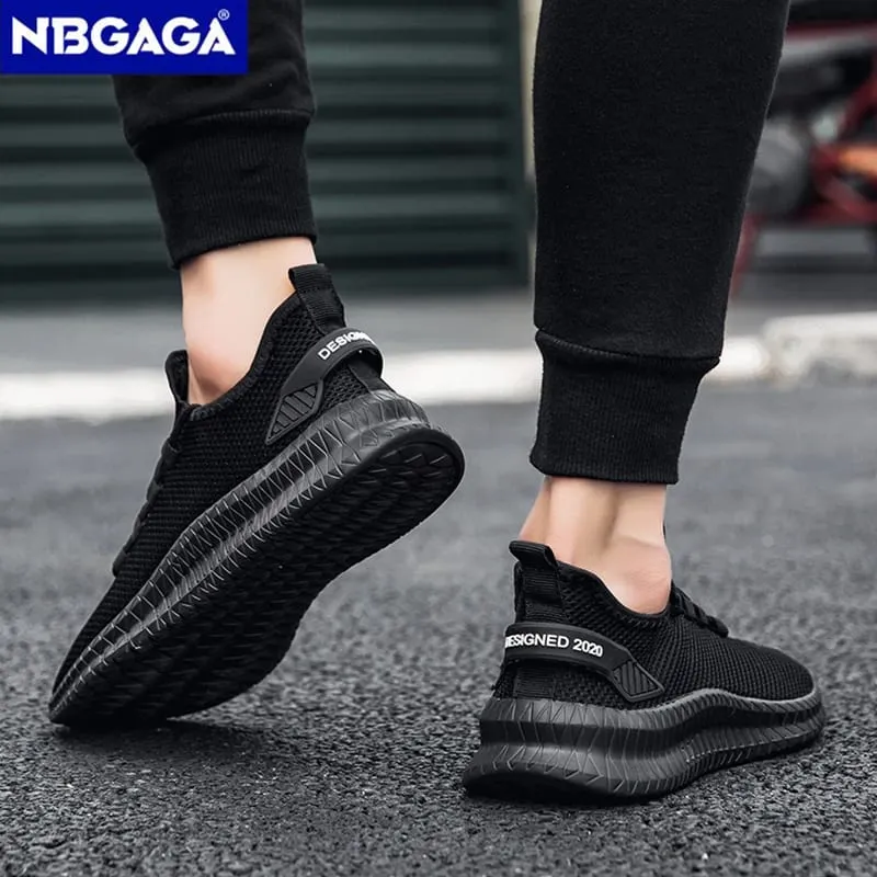 Lightweight Men's Black Sneaker Casual Sport Running Lace-up Outdoor Man Breathable Mesh Walking Shoes — image 6
