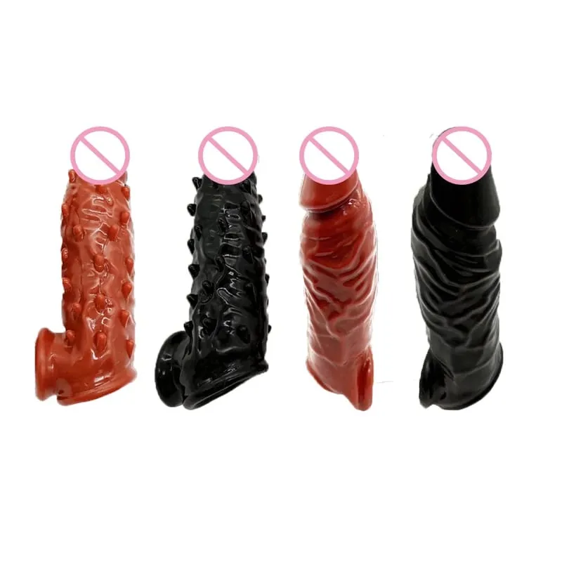 Male Silicone Penis Ring Reusable Cock Ring Lock Delay Ejaculation anillo hombre Penis Sleeve Chastity Erotic Sex Toys For Men — image 1