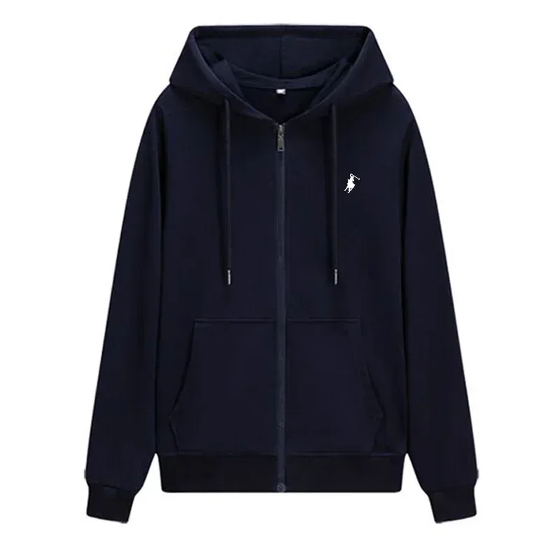 The new autumn and winter casual men's sportswear fashionable outdoor jogging fitness zipper hoodie and warm sweatshirt — image 5