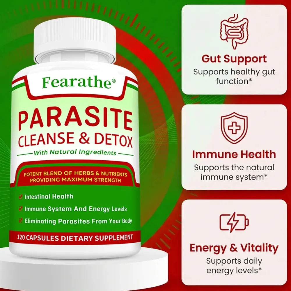Parasite Cleanse & Detox Capsules - Promote Intestinal Cleansing and Detoxification Relieve Constipation Supplements — image 1