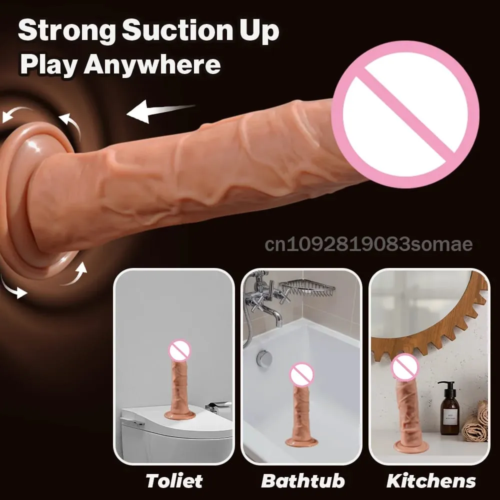 Pênis realista vibrador silicone iniciante g-ponto vagina anal vibrador com forte ventosa brinquedos sexuais adultos para masturbação feminina