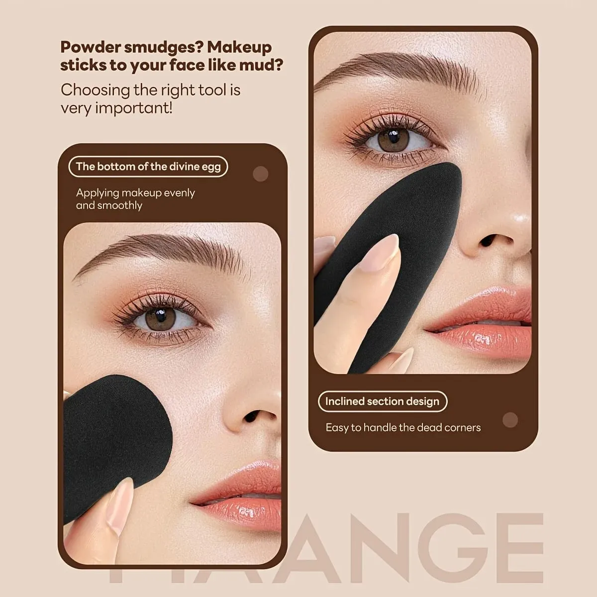 7PCS Professional Makeup Sponge Puff Set Multi-Faceted Blending Applicators Soft Skin-Friendly Face Tools