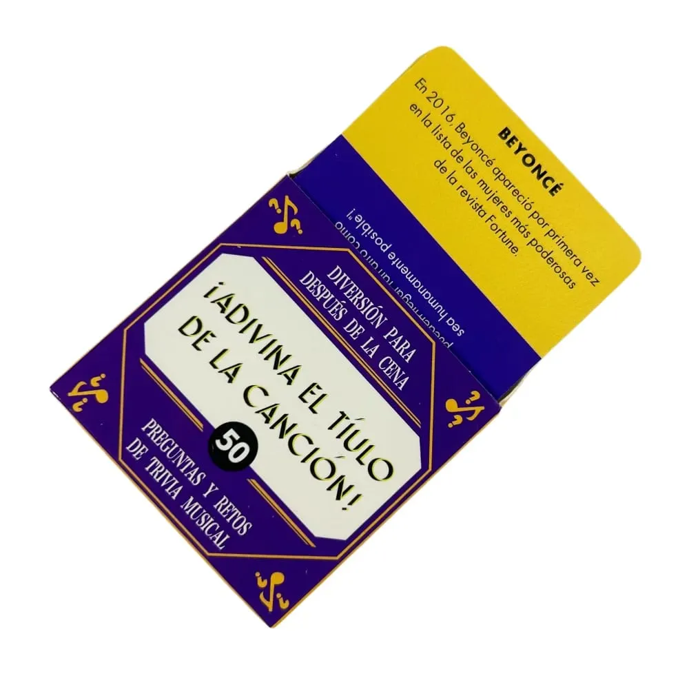 Mini Size English o Spanish Styles Mini Truth Or Dare Card Game Name That Tune Gaano Kahusay Pangalanan ang Salitang Iyon sa Game na Ito para sa Party Play — image 2