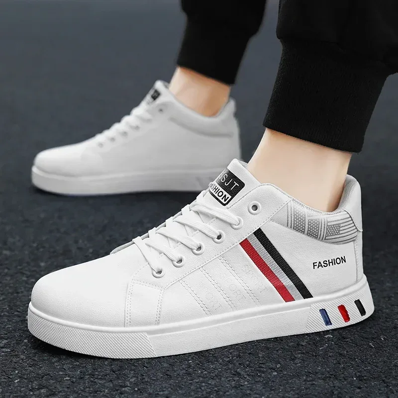 Fashion Men White Sneakers Shoes New Men's Shoes Vulcanized Shoes for Men Non-Slip Wear-resistant Sneakers Men Tenis Para Hombre — image 6