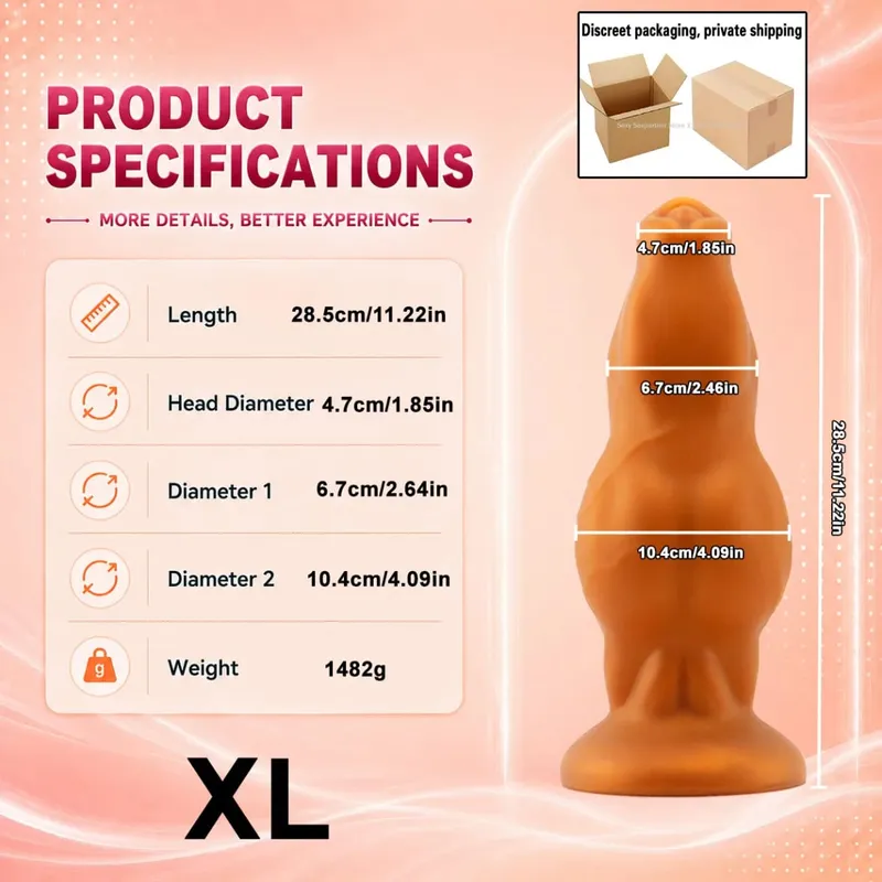 NEW Large Animal Penis Huge Dog Cock Dildo Suction Cup Masturbator Female Anal Butt Plug Big Anal Plug Adult Sex Toys Products — image 11