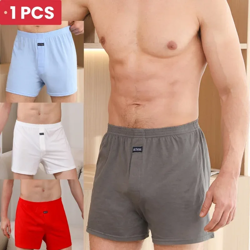 Men's Aro Pants Underwear 100% Pure Cotton Home Sleeping Pants Loose Breathable Men's High Waisted Four Corner Boxers Shorts — image 8
