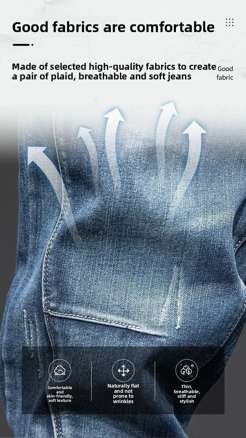 Splicing Elastic Malaking Sukat Loose Elastic Jeans Panlalaking Autumn Korean Trend Pantalon Panlalaking Harlan Denim na pantalong Panlalaking Bootcut Jeans