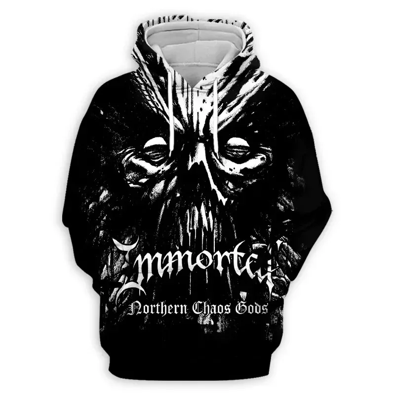 Black Metal Rock Immortal 3D Print Hoodies Men Women Fashion Casual Sweatshirts Oversized Hoodie Pullovers Tracksuit Clothing — image 12