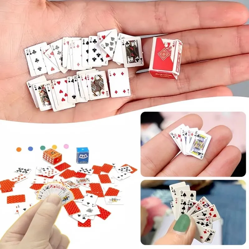 10Pcs Mini Fingertip Playing Cards Portable Outdoor Travel Set - Super Party Game for Gatherings Ideal Small Card Game Toy — image 1